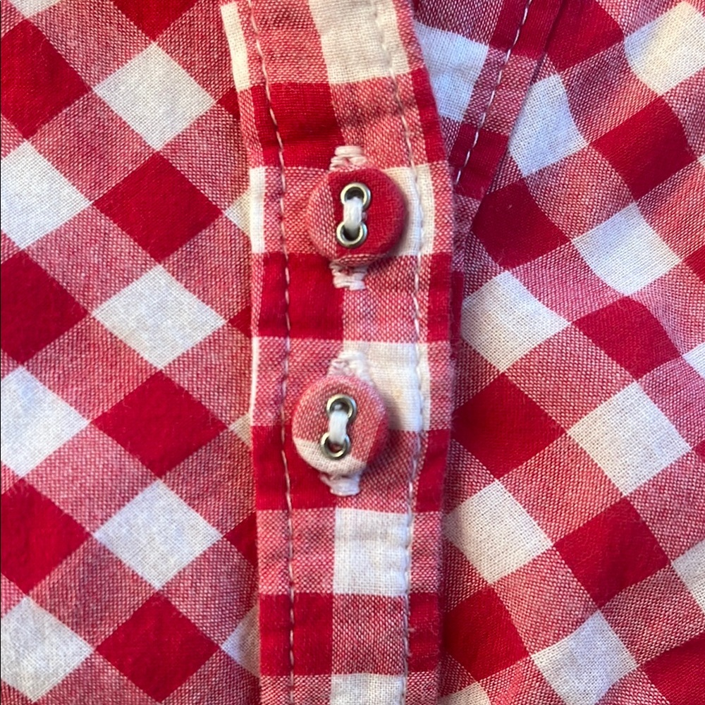 ESPRIT Vintage Gingham Peplum Top - Picture 6 of 14